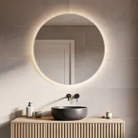 LumenXL Badkamerspiegel Reflecta Ø80 cm – touch dimbaar, kleurinstelbaar, met verwarming