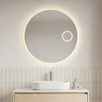 LumenXL Badkamerspiegel Lustra Ø80 cm – touch dimbaar, kleurinstelbaar met verwarming