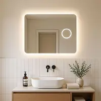LumenXL Badkamerspiegel Sari met instelbare LED, touch dimmer en verwarming – 60x80 cm