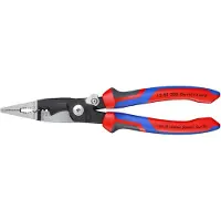 Knipex Elektro installatietang | Meer-componentengrepen | Zwart geatramenteerd | Lengte 200 mm | Zelfbedieningskaart/blister - 13 92 200 SB