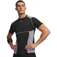 Under Armour UA HG Elite Fitted SS-BLK Heren Sportshirt - Ultimate Zwart / Steel / Reflective