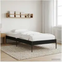 vidaXL Bedframe Zwart eiken 80 x 200 cm Bewerkt hout
