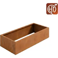 HTDesign (Het Tuinstel) Cortenstaal plantenbak 250x100x50cm - 3mm dik - Zonder bodem -