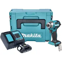 Makita DTD 173 SY1J accu-slagmoersleutel 18 V 180 Nm 1/4" borstelloos + 1x oplaadbare accu 1,5 Ah + lader + Makpac