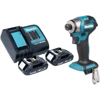 Makita DTD 173 SY accu-slagmoersleutel 18 V 180 Nm 1/4" borstelloos + 2x oplaadbare accu 1,5 Ah + lader