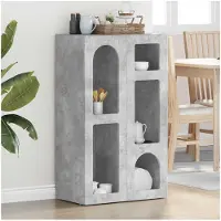 vidaXL Dressoir ELST Beton Grijs 59 x 35 x 100,5 cm Bewerkt hout