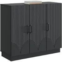 vidaXL Dressoir Zwart 89 x 34,5 x 77 cm Bewerkt hout