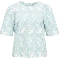 Object Blouse 'OBJMya' hemelsblauw / wit
