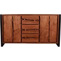 SIT Möbel SIT furniture NATURAL EDGE dressoir metaal/acacia naturel en zwart