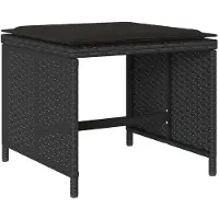 vidaXL 15-delige Tuinset met kussens poly rattan zwart