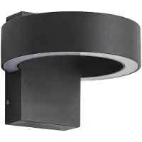 LUCANDE Wandlamp buiten Nirella, zwart, metaal, Modern, Wandlamp buiten