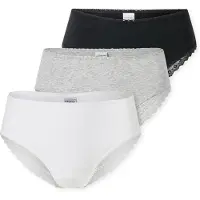 Schiesser Slip 'Modern Multipacks' grijs gemêleerd / zwart / wit