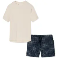 Schiesser Pyjama 'Cotton' offwhite