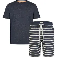 Phil&Co. Heren shortama korte pyjama set gemêleerd/gestreept