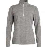 Protest Skipully Women Senna 1/4 Zip Top Dark Grey Melee-S