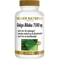 Golden naturals Ginkgo biloba 7500mg (60 capsules)