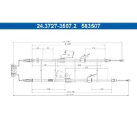 Ate 24.3727-3507.2 Handremkabel