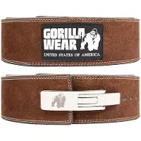 Gorilla wear Halterriem - 4 Inch Leren Lever Lifting Belt - Bruin - L/XL