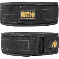 Gorilla wear Halterriem - 4 Inch Nylon Lifting Belt - Zwart/Goud - L/XL