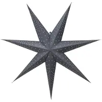 Star Trading Grote papieren ster Punt, donkerblauw, gaatjespatroon, kerstdecoratie, 80 cm