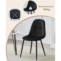 Glamour Luxe Velvet Eetkamerstoelen Set van 2 met Ergonomische Rugleuning en Metalen Poten 38x44x82 cm
