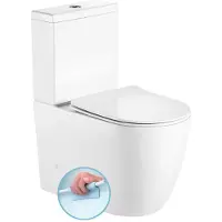 Sapho Infinity Rimless Duobloktoilet, S-sifon/P-sifon, wit