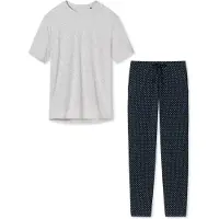 Schiesser Pyjama 'Cotton' smoky blue
