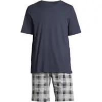 Schiesser Pyjama kort 'Night & Home' grijs gemêleerd