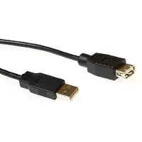 ACT SB2230 USB-A Male 2.0/USB-A Female | Zwart | 3 meter