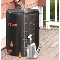 Markenlos PVC-regenwateropvanger - Opvouwbare regenwateropvanger voor de tuin - Geschikt voor buitengebruik - Wateropslag - Voor plantenwater - Milieuvriendelijk