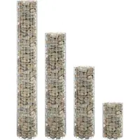 vidaXL Gabion plantenbakken 4 st rond verhoogd Ø30x50/100/150/200 cm