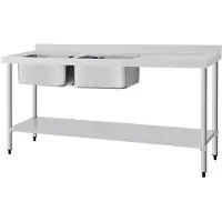 Vogue Spoeltafel Dubbele Spoelbak - DY827 - Horeca & Professioneel - Horeca & Professioneel