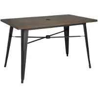 Bolero aluminium outdoor tafel 120x76x76cm donker houtdessin
