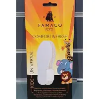 Famaco comfort and fresh maatje 21 - nieuwe verpakking - peuter inlegzooltje van badstof voor zweetvrije voetjes