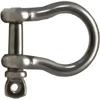 Talamex Bow Round Shackle 10 Units Zwart 6 mm