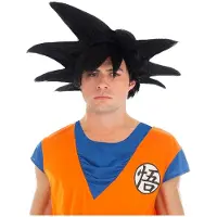 Chaks Zwarte Goku Saiyan Dragon Ball Z pruik voor volwassenen