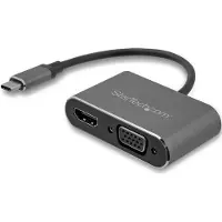 StarTech.com Aluminium Usb-c-naar-vga-en-hdmi-adapter