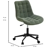 Idimex Draaistoel VASILO met corduroy - Groen