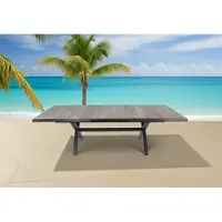 Lesli Living Tuintafel Uittrektafel Castilla Negro Kruispoot 204/264x102 cm Tafel Buiten