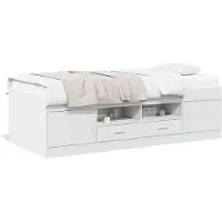 vidaXL Slaapbank met lades zonder matras 75x190 cm wit