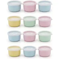 Vip Ahmet - Luchtdichte Vershoudbakjes Set - 12 Stuks - 6 x 300 ml + 6 x 500 ml - Assorti Kleuren - BPA-vrij