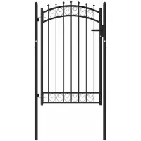 vidaXL Hekpoort EMMEN met stalen pinnen 103x117 cm zwart