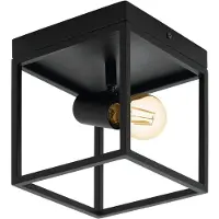 Eglo Plafondlamp Silentina zwart 1-lichts