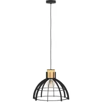 Eglo Stillington Hanglamp - E27 - Ø 41,5 cm - Zwart/Bruin - Staal/Hout