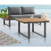 Riess Moderne tuintafel TAMPA LOUNGE 80cm antraciet aluminium weerbestendige balkontafel - 40935
