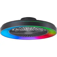 Brilliant Mazzaro - Plafondventilator - LED 48W - 3000K-6500K - 58cm - Dimbaar - Zwart