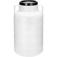 Garronda Regenton 60L kunststof vat levensmiddelcontainer van HDPE voor huis en tuin - GD-0078 Wit