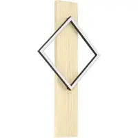 Eglo Design Wandlamp Boyal Zwart Met Hout