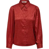 ONLY Blouse Onlalley Zora Ls Puff Shirt Wvn 15307798 Red Ochre Dames Maat - M