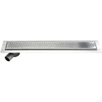 Aqualine Krokus RVS vloerafvoer met rooster, L-760, DN50